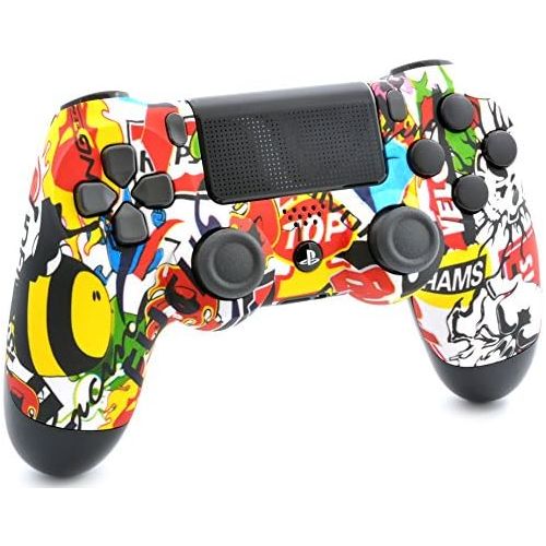  ModdedZone MASK PS4 PRO Rapid Fire Custom Modded Controller 40 Mods for All Major Shooter Games, Fortnite & More, custom LED (CUH-ZCT2U)