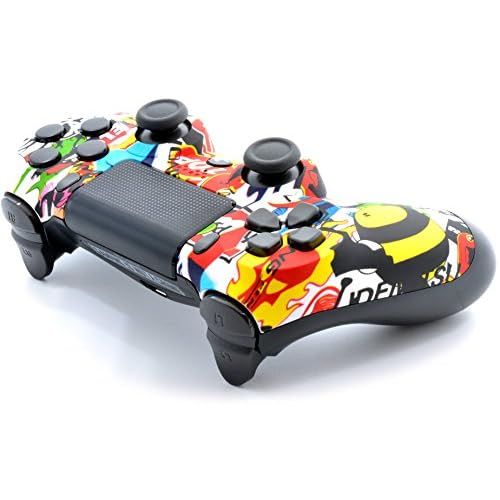  ModdedZone Scary Party Custom PS4 PRO Rapid Fire Custom Modded Controller 40 Mods for All Major Shooter Games, Fortnite & More with custom touchpad (CUH-ZCT2U)