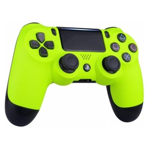  ModdedZone Soft Neon Custom PS4 PRO Rapid Fire Custom Modded Controller 40 Mods for All Major Shooter Games, Fortnite & More (CUH-ZCT2U)