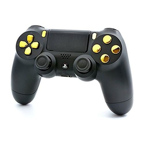  ModdedZone BlackGold Custom PS4 PRO Rapid Fire Custom Modded Controller 40 Mods for All Major Shooter Games, Fortnite, Auto Aim, Quick Scope Sniper Breath & More (CUH-ZCT2U)