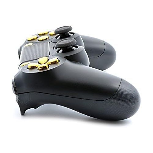  ModdedZone BlackGold Custom PS4 PRO Rapid Fire Custom Modded Controller 40 Mods for All Major Shooter Games, Fortnite, Auto Aim, Quick Scope Sniper Breath & More (CUH-ZCT2U)