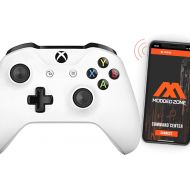 ModdedZone White Xbox One S  X Rapid Fire Custom Modded Controller 40 Mods for All Major Shooter Games WW2 (with 3.5 jack)