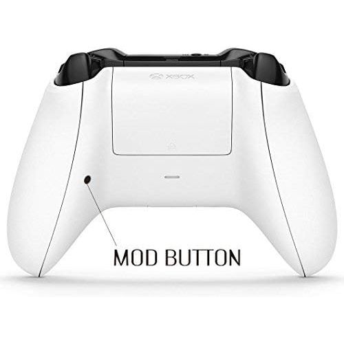  ModdedZone White Xbox One S  X Rapid Fire Custom Modded Controller 40 Mods for All Major Shooter Games WW2 (with 3.5 jack)