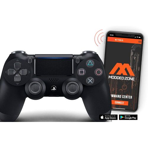  ModdedZone Standard Black Custom PS4 PRO Rapid Fire Custom Modded Controller 40 Mods for All Major Shooter Games, Auto Aim, Quick Scope, Auto Run, Sniper Breath, Jump Shot, Active Reload & Mo