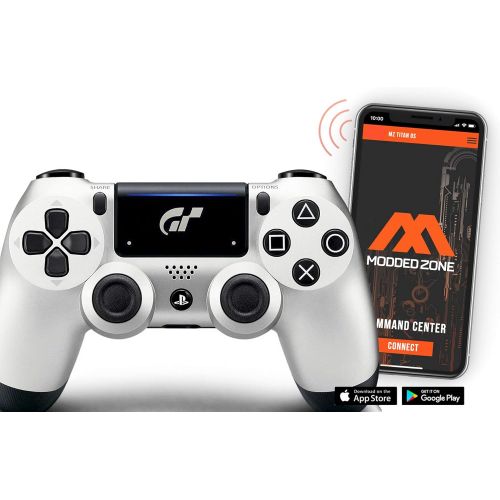  ModdedZone Standard Black Custom PS4 PRO Rapid Fire Custom Modded Controller 40 Mods for All Major Shooter Games, Auto Aim, Quick Scope, Auto Run, Sniper Breath, Jump Shot, Active Reload & Mo