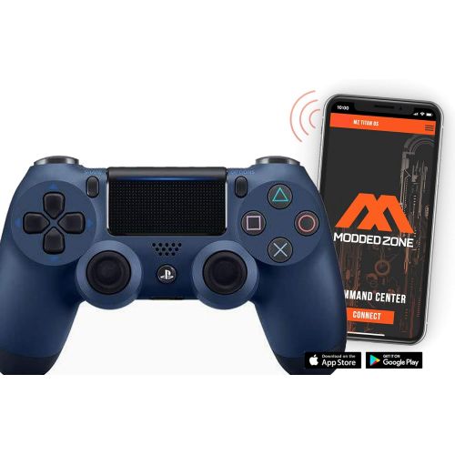  ModdedZone Standard Black Custom PS4 PRO Rapid Fire Custom Modded Controller 40 Mods for All Major Shooter Games, Auto Aim, Quick Scope, Auto Run, Sniper Breath, Jump Shot, Active Reload & Mo