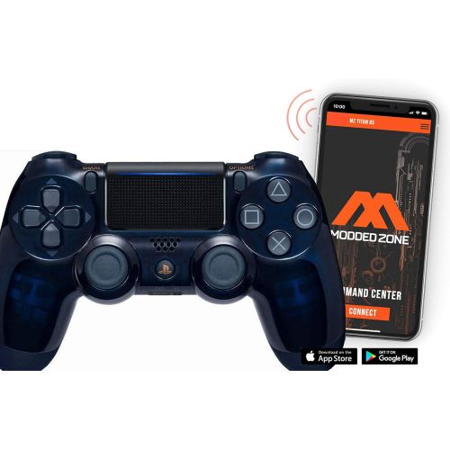  ModdedZone Standard Black Custom PS4 PRO Rapid Fire Custom Modded Controller 40 Mods for All Major Shooter Games, Auto Aim, Quick Scope, Auto Run, Sniper Breath, Jump Shot, Active Reload & Mo