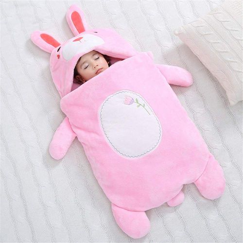  MODEOK Rabbit Envelope Baby Sleeping Bag Sleeveless Newborn Winter Warm Swaddle- Newborn Infant Baby Winter Keep Warm Sleeping Bag (pink/60-80cm)