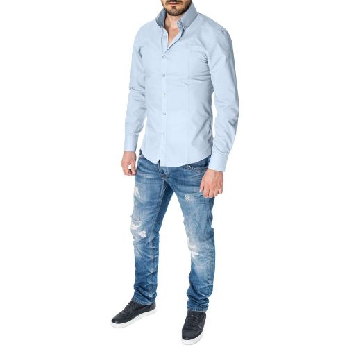  [아마존 핫딜]  [아마존핫딜]MODERNO Herren Business Hemd Slim Fit, Langarm, Hoher Kragen