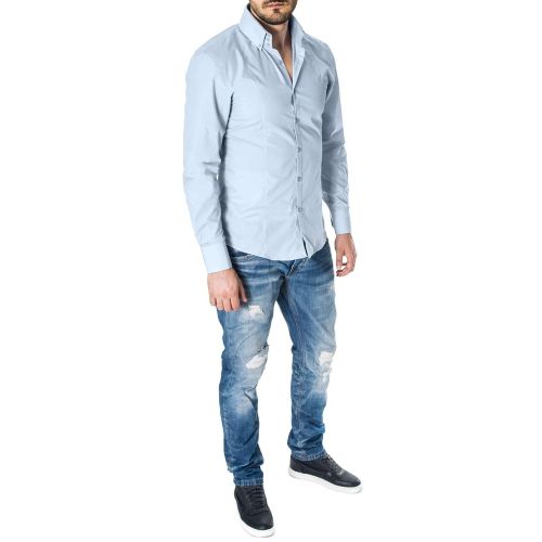  [아마존 핫딜]  [아마존핫딜]MODERNO Herren Business Hemd Slim Fit, Langarm, Hoher Kragen