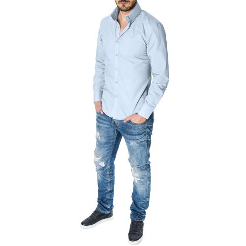  [아마존 핫딜]  [아마존핫딜]MODERNO Herren Business Hemd Slim Fit, Langarm, Hoher Kragen