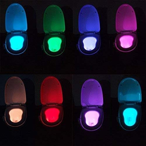  Toilet Lights,MODOAO Toilet Bowl Light with UV Sterilizer, Toilet Seat Light with Aromatherapy Fit Any Toilet or Bathroom (8 Color,1 Pack)