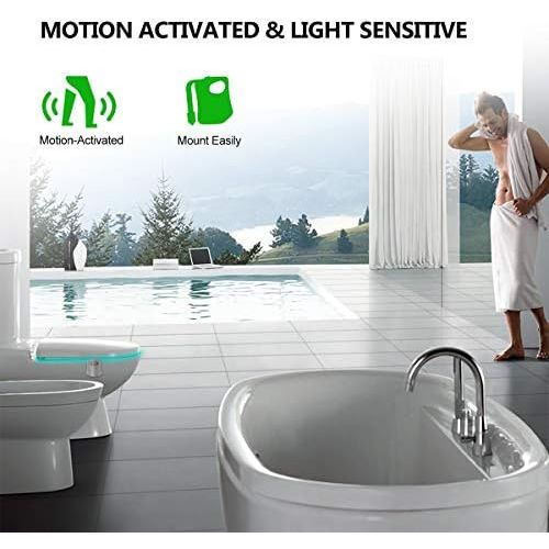  Toilet Lights,MODOAO Toilet Bowl Light with UV Sterilizer, Toilet Seat Light with Aromatherapy Fit Any Toilet or Bathroom (8 Color,1 Pack)