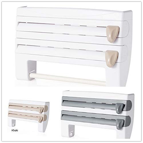  MOKACOCA Kitchen Cling Film Sauce Bottle Storage Rack Paper Towel Holder Kitchen Accessories