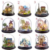 MOKACOCA Crystal Ball Dollhouse Kits Miniature Building House DIY Crafts Assemble Gifts DIY Puzzle Toy