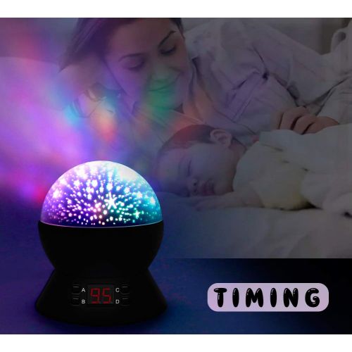  Star Projector Light, MOKOQI LED Kids Night Lights for Bedroom 360 Degree Rotating Moon Star Sky...