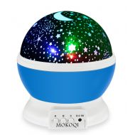 MOKOQI Night Lighting Lamp [ 4 LED Beads, 3 Model Light, 4.9 FT (1.5 M) USB Cord ] Romantic Rotating Cosmos...