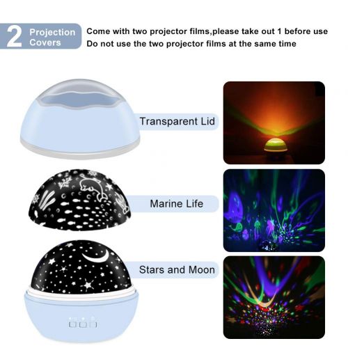  [아마존 핫딜]  [아마존핫딜]Star Projector Sky Night Lamp, MOKOQI Starry Sky/Ocean World 2-in-1 Lighting Night Lights, Rotating...