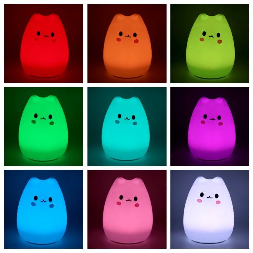  [아마존핫딜][아마존 핫딜] MOKOQI Timer Soft Silicone Night Light Rechargeable+Remote Control Nursery Colored Christmas Night Lamp Gifts for Baby Children Girls Bedroom Table Light BPA-Free(Remote Control So