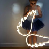 MOLLY HIESON Angel Wing Lamp Neon Light Sign Wall Neon Light, LED Indoor Decor Night Lamps, Neon Light Sign Wedding Birthday Party Bedroom Table Gift Kids Toys Decor Decorations Valentines Chri