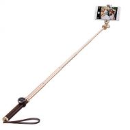 MOMAX Wireless Selfie Stick, Luxe Elite Bluetooth Romote Shutter Selfie Pod (35 Champagne)