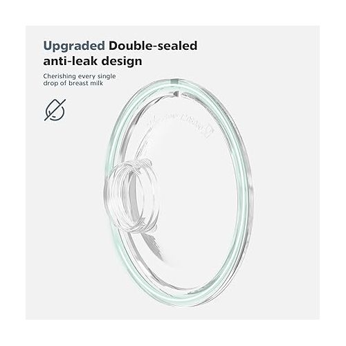  MomMed S21 Wearable Breast Pump - Smart Display, Leak-Proof Design, Hands-Free Double Portable Electric Breast Pump with 3 Mode &12 Levels - 24mm Shield & 6 Pairs of Flange Inserts (17mm, 19mm, 21mm)