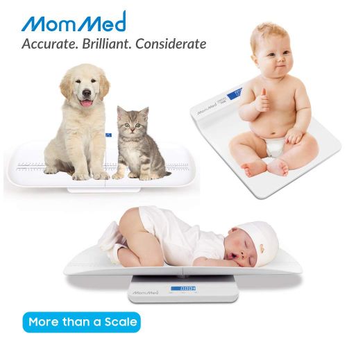  [아마존베스트]MOMMED Baby Scale, Digital Pet Scale, Toddler Scale, Infant Scale with Kg/Lb/Oz to Measure Babies/Pets Accurately(Max: 220 lbs) and Holding Function, Blue Backlight, Height Tray(Max: 29 i