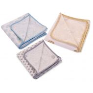 MOMS HOME Cotton Swaddle Cum Baby Bedspread, Baby wrap, Receiving Blanket - 0-2 Years - Pack of 3