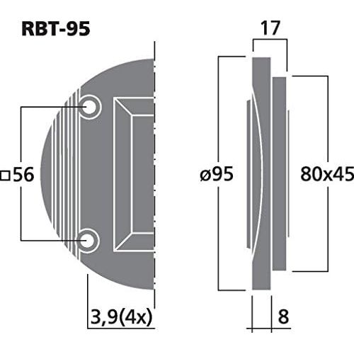  Monacor rbt95 60W Band Tweeter