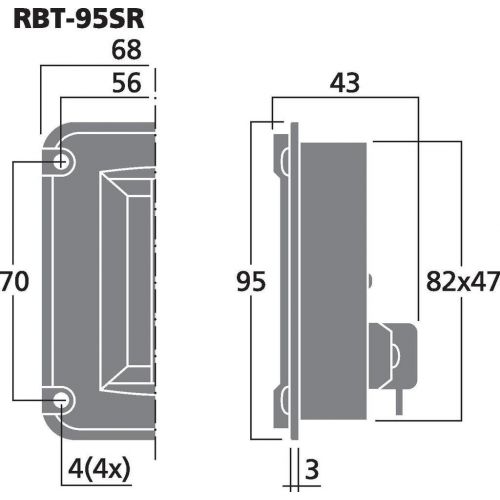  Ribbon Tweeter Monacor RBT 95SR