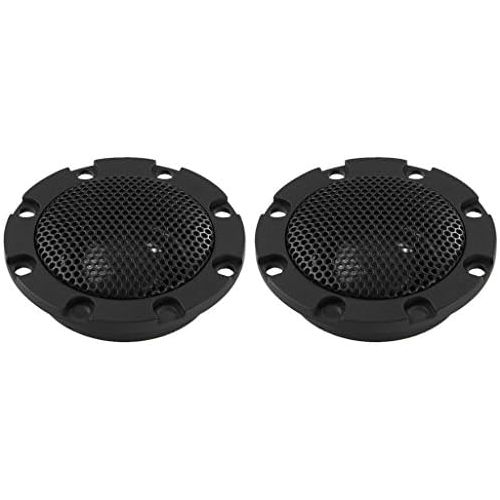  MONACOR DT 284 Dome Tweeter Pair Top Class High Level Reserves Low Coupling Car Speaker Compact Size Round Design 60W 4 Ohm Black