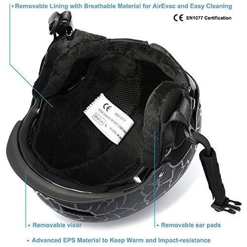  [아마존베스트]MONATA Adult Ski Snowboard Helmet for Men and Women Winter Snow Sports Protect Adjustable Large Size 23.22 to 24 Inches