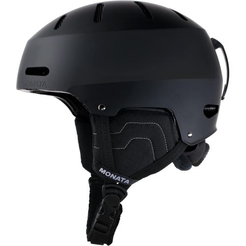  MONATA Ski Helmet Snowboard Helmet, Dial Fit, Goggle Compatible, Ear Pads, Dual Certified Bike Helmet for Men Women Youth Kids