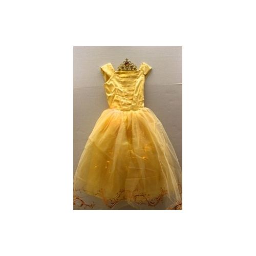  MONIKA FASHION WORLD Yellow Belle The Beauty Princess Costume Light up Gown Free Tiara T XS S M