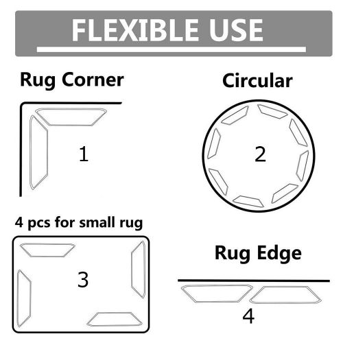  MONIMO Rug Gripper Large Anti-Curly Carpet Tape Carpet Holder, Double Sided Carpet Tape, Non-Slip Carpet Mat Carpet Anti-Slip Renewable Carpet Tape for Corner and Edge Hardwood Floors Rug