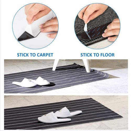  MONIMO Rug Gripper Large Anti-Curly Carpet Tape Carpet Holder, Double Sided Carpet Tape, Non-Slip Carpet Mat Carpet Anti-Slip Renewable Carpet Tape for Corner and Edge Hardwood Floors Rug