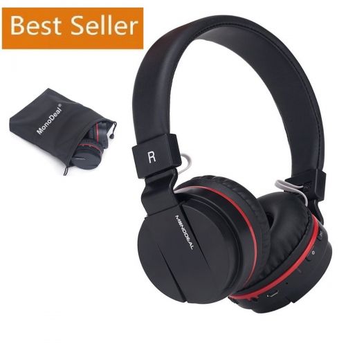  MONODEAL Active Noise Cancelling WiredWireless Bluetooth Headphones with Mic,Monodeal Foldable on the Ear Headset,Soft Memory-Protein Earmuffs,Hi-Fi Stereo Headset for PCCell PhonesTV