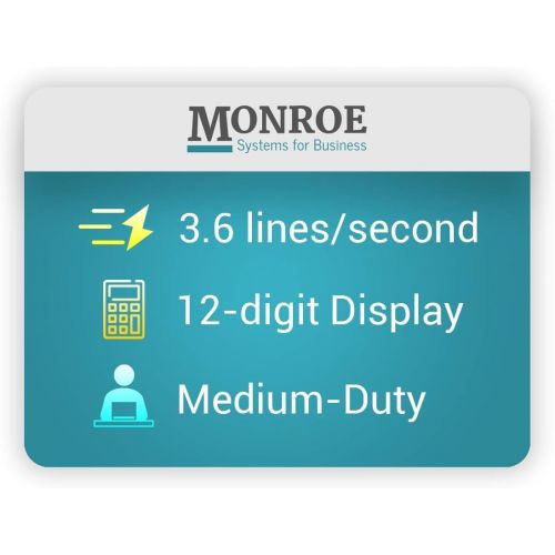  [아마존베스트]Monroe Systems for Business 6120X 12-Digit Business Medium Duty Calculator, Black