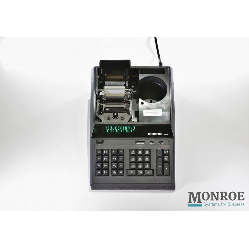  [아마존베스트]MONROE SYSTEMS FOR BUSINESS (1) Monroe 8130X 12-Digit Print/Display Professional Heavy-Duty Calculator in Black with Extended Life Calculator Body