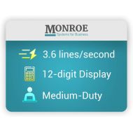 [아마존베스트]Monroe Systems for Business 6120X Genuine Monroe 12-Digit Print/Display Business Medium-Duty Calculator, Ivory