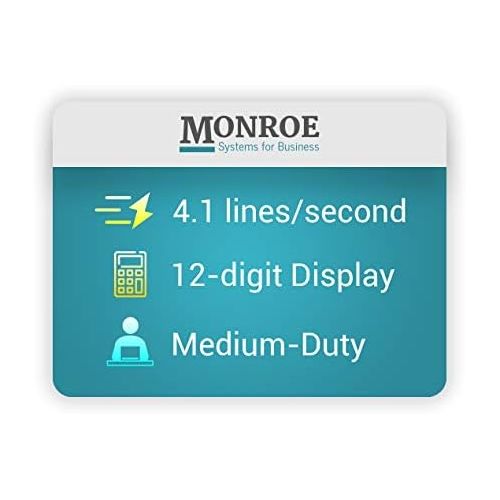  [아마존베스트]MONROE SYSTEMS FOR BUSINESS (1) Monroe 2020PlusX 12-Digit Medium-Duty Color Printing Calculator in Black