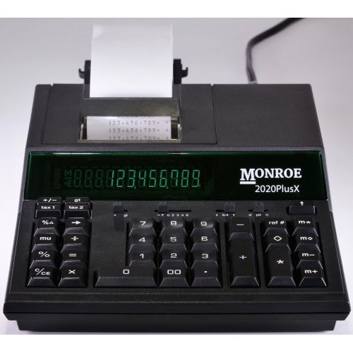  [아마존베스트]MONROE SYSTEMS FOR BUSINESS (1) Monroe 2020PlusX 12-Digit Medium-Duty Color Printing Calculator in Black