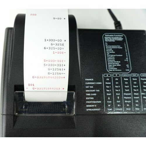  MONROE SYSTEMS FOR BUSINESS Monroe UltimateX Elite Printing Calculator/Adding Machine Bundle with Ribbons, Paper and Foam Calculator Stand