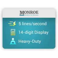 MONROE SYSTEMS FOR BUSINESS Monroe 8145X 14-Digit Printing Calculator with Large Display for Big Budgets