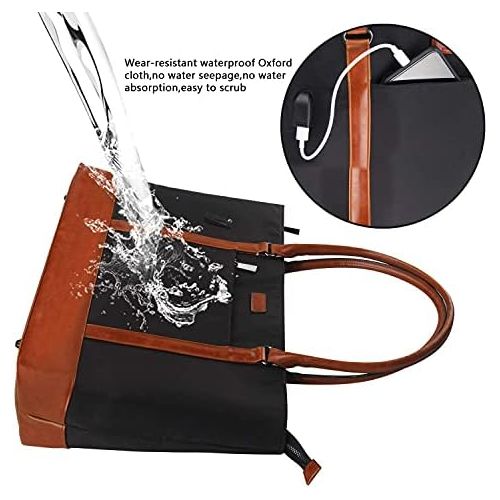  [아마존베스트]MONSTINA Woman Laptop Tote Bag,USB Teacher Bag Large Work Bag Purse Fits 15.6 in Laptop