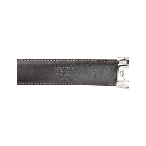  Montblanc Horseshoe Buckle Black/Brown 30 mm Reversible Leather Belt 114412