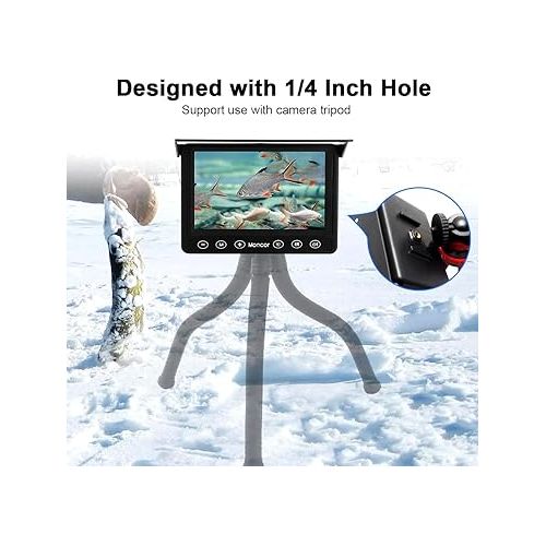  MOOCOR Underwater Fishing Camera, Portable Fish Finder Camera HD 1000 TVL Infrared LED Waterproof Camera with 4.3 Inch LCD Monitor for Ice Lake Sea Boat Kayak Fishing1