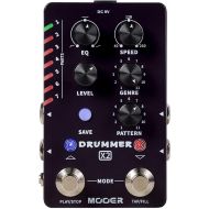 MOOER Drum Machine Guitar Pedal with 121 Drum Grooves 11 Music Styles 7 Rhythm Slots Fill Function Tap Tempo Knob for Electric Guitar Bass (X2)