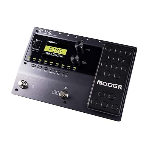  MOOER GE150 Electric Guitar Amp Modelling Multi Effects Pedal Portable Multi Effects Processor with Expression & IR Loading for Live show, Live Streaming, Home Studio, Guitar Practice