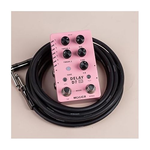  MOOER Guitar Delay Pedal 14 Types Delay Authentic Vintage and Modern Delay Effects from Classic Analog Tape Delays Experimental Low-Bit Delay Galaxy Delay and Pingpong Delay (X2)